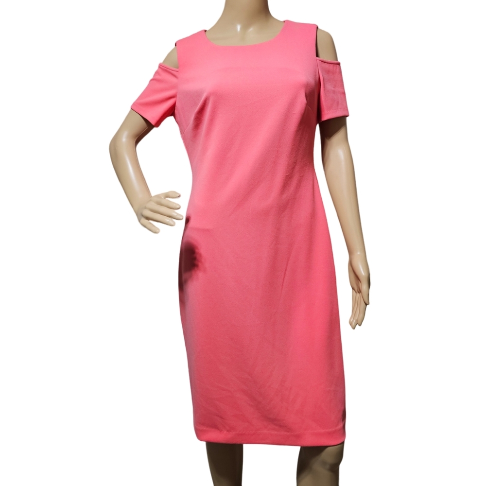 NWT Women's Tommy Hilfiger Salmon Cold Shoulder Dress